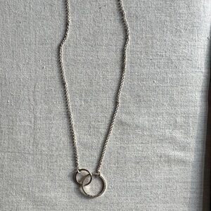 Silpada Silver Necklace with Dual Circle Design